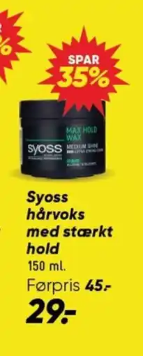 Bilka Syoss hårspray med stærkt tilbud