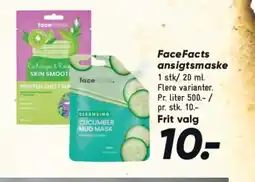 Bilka FaceFacts ansigtsmaske tilbud