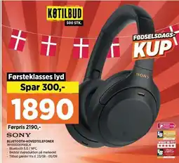 Power SONY BLUETOOTH-HOVEDTELEFONER tilbud