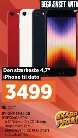 Power IPHONE SE 64 GB tilbud