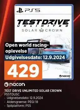 Power TEST DRIVE UNLIMITED SOLAR CROWN tilbud