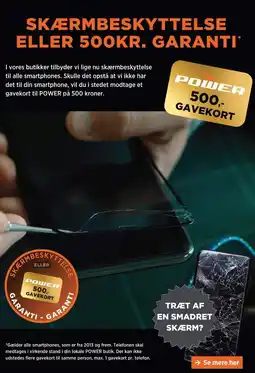 Power SKÆRMBESKYTTELSE ELLER 500KR. GARANTI tilbud
