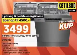 Power GORENJE OPVASKEMASKINE tilbud