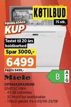 Power MIELE OPVASKEMASKINE tilbud