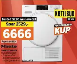 Power MIELE TØRRETUMBLER tilbud