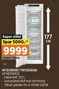 Power LIEBHERR INTEGRERET FRYSESKAB tilbud