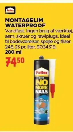 jem & fix MONTAGELIM WATERPROOF tilbud