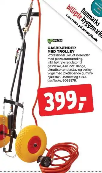 jem & fix GARDEN GASBRÆNDER MED TROLLEY tilbud