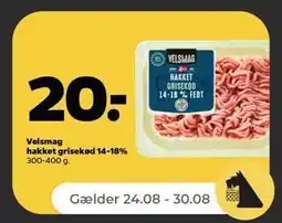 Netto hakket grisekød, 20 kr tilbud