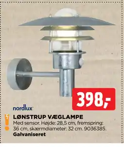 jem & fix LØNSTRUP VÆGLAMPE tilbud