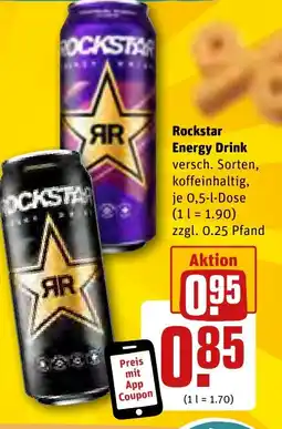 REWE DE ROCKSTAR Energy Drink tilbud