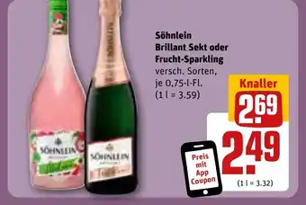 REWE Söhnlein Brillant Sekt oder Frucht-Sparkling tilbud