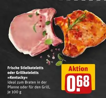 REWE Frische Stielkoteletts oder Grillkoteletts Kentucky tilbud