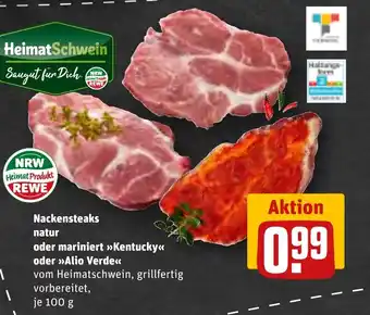 REWE Nackensteaks natur oder mariniert Kentucky oder Alio Verde tilbud