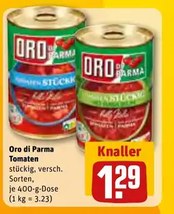 REWE DE ORO DI PARMA Tomaten tilbud