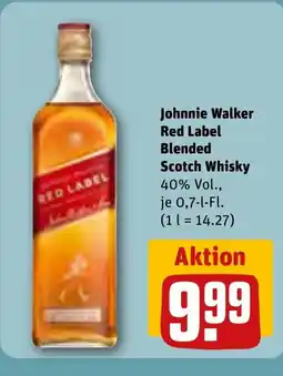 REWE DE JOHNNIE WALKER Red Label Blended Scotch Whisky tilbud