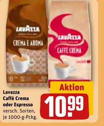 REWE LAVAZZA Caffè Crema oder Espresso tilbud