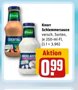 REWE DE KNORR Schlemmersauce tilbud