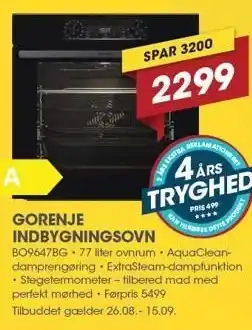 Punkt1 Gorenje Indbygningsovn tilbud
