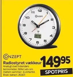 Din Isenkræmmer Radiostyret vækkeur tilbud