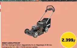 XL-BYG WORX Plæneklipper 20V tilbud