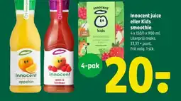 Coop 365 INNOCENT Juice eller Kids smoothie tilbud