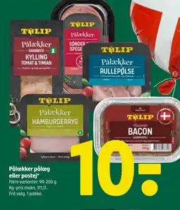 Coop 365 TULIP Pålækker pålæg eller postej tilbud