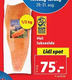 Lidl Hel Lakseside tilbud