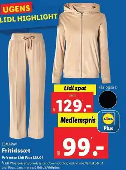 Lidl ESMARA Fritidssæt tilbud