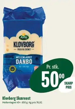 Min Købmand ARLA Klovborg Skæreost tilbud