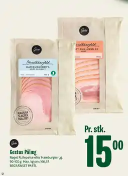 Min Købmand GESTUS Pålæg tilbud