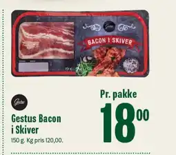 Min Købmand GESTUS Bacon i Skiver tilbud