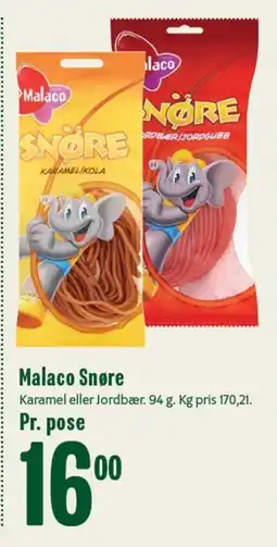 Min Købmand MALACO Snøre tilbud