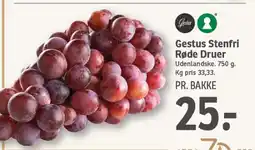 SPAR Gestus Stenfri Røde Druer tilbud