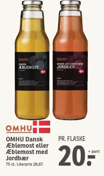 SPAR OMHU Dansk Æblemost eller Æblemost med Jordbær tilbud