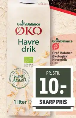 SPAR Grøn Balance Økologisk Havredrik tilbud