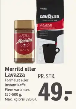 SPAR MERRILD eller LAVAZZA tilbud