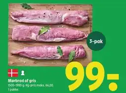 Coop 365 Mørbrad af gris 1500-1900 g tilbud