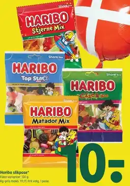 Coop 365 Haribo slikpose 120 g tilbud