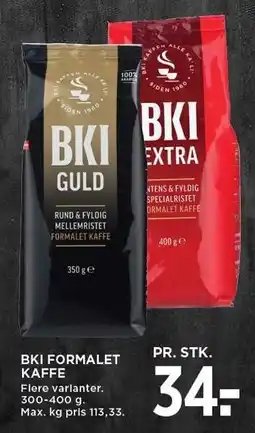 MENY BKI FORMALET KAFFE tilbud