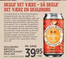 MENY SKULDBORG BRYGHUS GEMÜTLICHKEIT PALE ALE tilbud