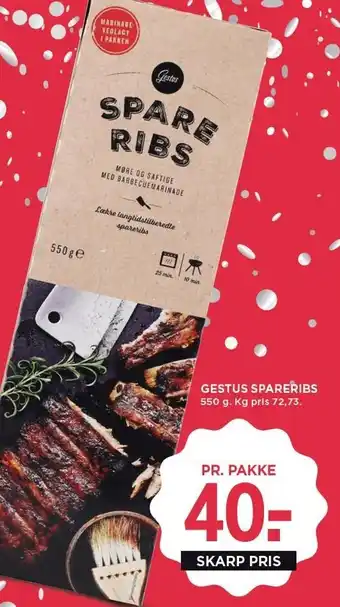 MENY GESTUS SPARERIBS tilbud