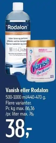 Føtex Vanish eller Rodalon tilbud