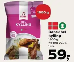 SuperBrugsen Dansk hel kylling tilbud