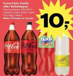 Kvickly Coca-Cola, Fanta eller Schweppes tilbud