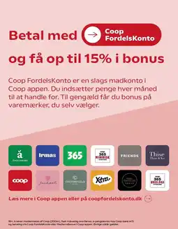 Betal med Coop Fordelskonto og få op til 15% i bonus