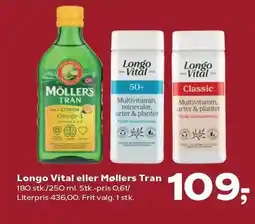 SuperBrugsen Longo Vital eller Møllers Tran tilbud