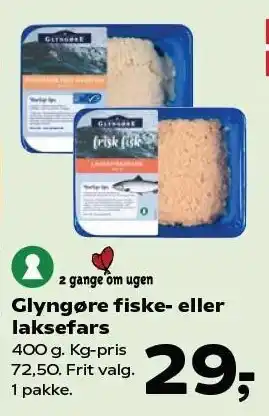 Kvickly Glyngøre fiske- eller laksefars tilbud