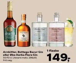 Arnbitter, Bottega Bacur Gin eller Øko Herba Flora Gin