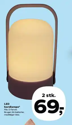 Kvickly LED bordlampe tilbud